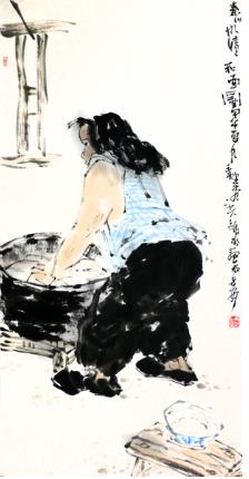 朴拙而本色 雅趣而生活——记画家王鸣放笔下的人物画