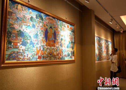 青海热贡唐卡艺术展天津启幕