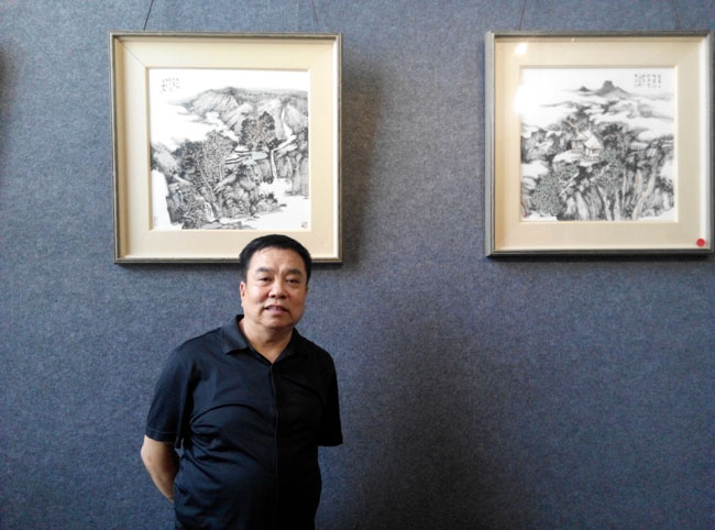 李金鹏山水画小品展山西太原启幕