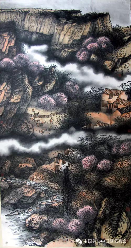 陈平 《太行春日》 248×124cm