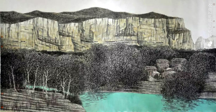 刘云 《太行秋韵》 123x234cm