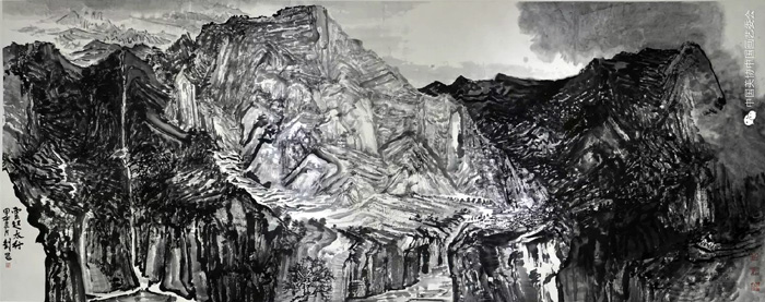 刘罡 《云起太行》 144x364cm