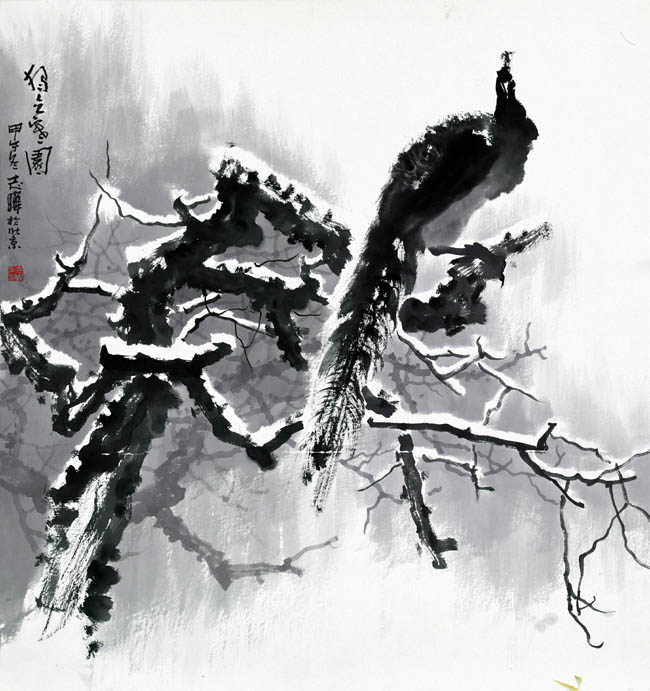 牛志晔作品:独立寒园