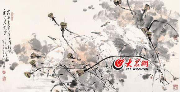 �������´�д�⻭չɽ��������Ļ