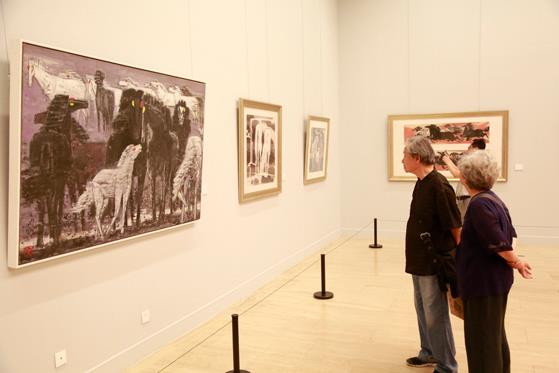 张广150余幅中国画作品在中国美术馆展出