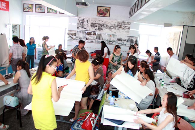 冰雪画会黑河分会嫩江培训班开班掠影