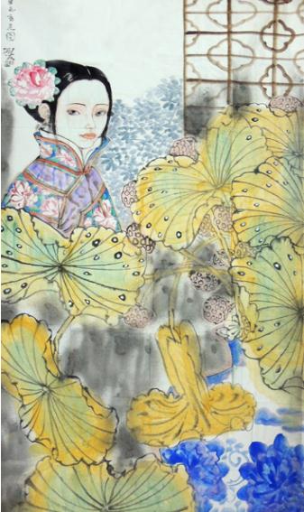娴静与雅致交汇的情韵——浅析金增友的重彩人物画