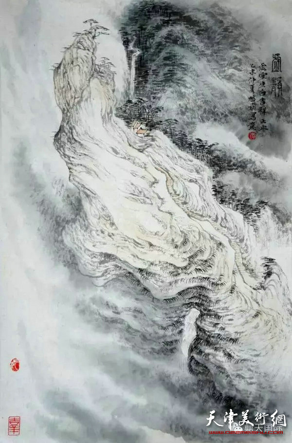 空境-李旭飞山水画作品展天津启幕