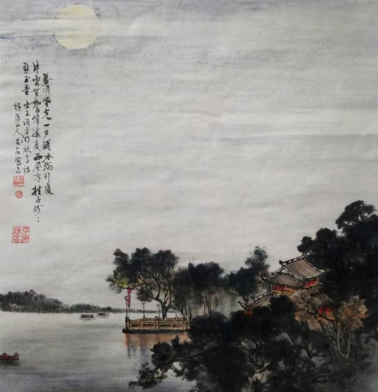墨笔写诗书、丹青绘美景---读古石先生山水画