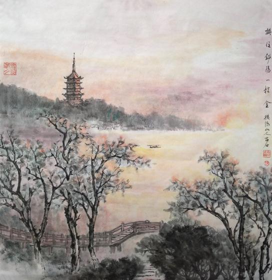 墨笔写诗书、丹青绘美景---读古石先生山水画