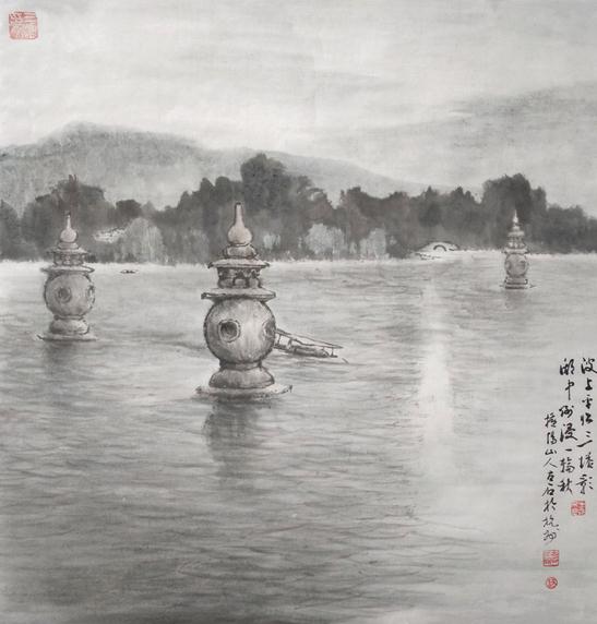 墨笔写诗书、丹青绘美景---读古石先生山水画