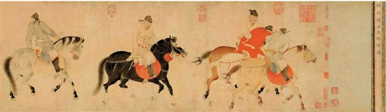 任仁发 五王醉归图卷(局部)(2016年保利3.036亿元成交,2009年佳士得4350万港元成交)