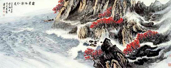 画家叶岚的行为艺术《移动的画案》