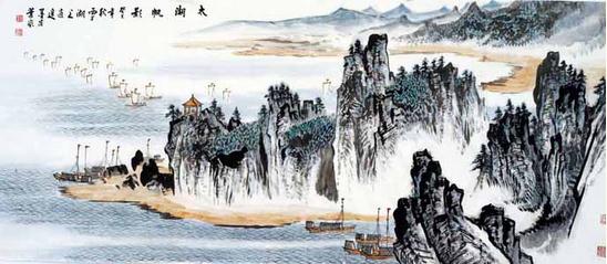 画家叶岚的行为艺术《移动的画案》