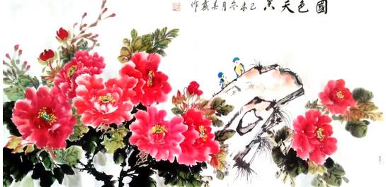 黄春霞牡丹画——用艺术美化人生