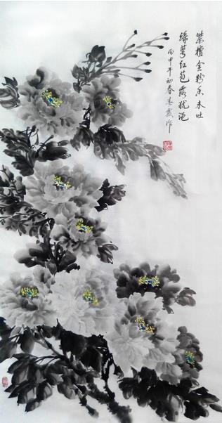 黄春霞牡丹画——用艺术美化人生