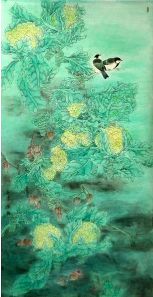 徐宏清工笔画赏析:笔墨住尘香 落红亦有情