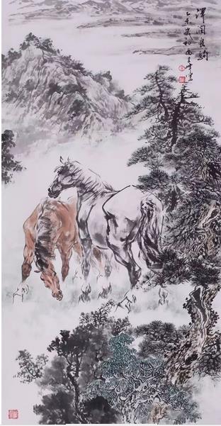 一组跃出宣纸的骏马:赏画家乔建峰作品