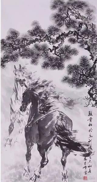 一组跃出宣纸的骏马:赏画家乔建峰作品