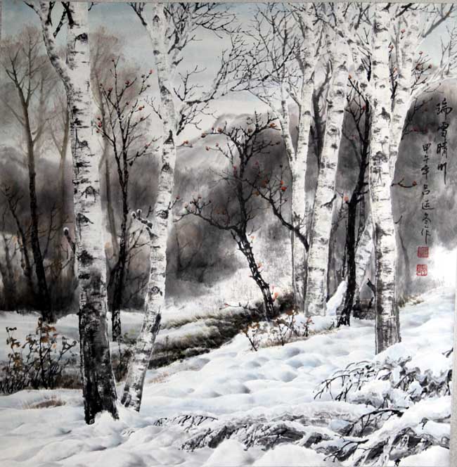 ���Ҷ�  ��ѩ�紨 68x68cm  2014��