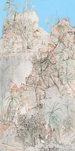 刘洪海、付玉峰、吴玉萍山水画作品展在河南省美术馆开展