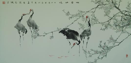 鹤鸣中国梦丁宝栋中国画展举行