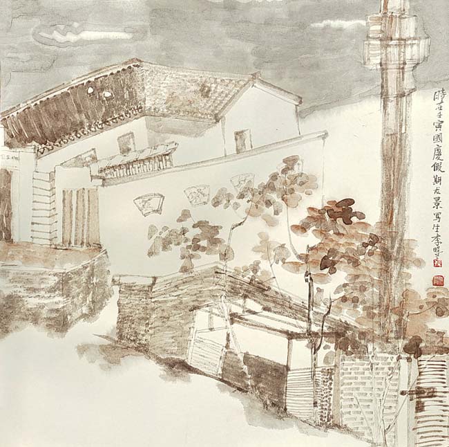 李晓兰《龙景村之一》50x50cm.jpg 李晓兰《龙景村之一》50x50cm.jpg