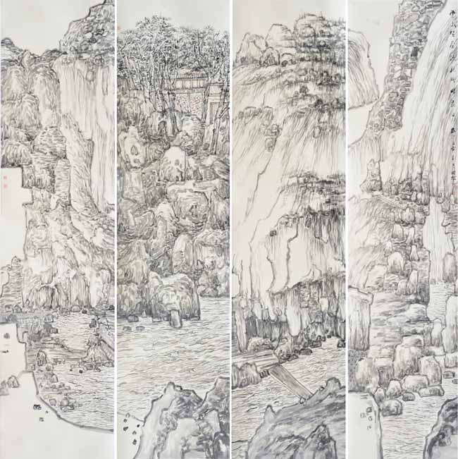 刘国斌《云山淡含烟》240x50cmx4.jpg 刘国斌《云山淡含烟》240x50cmx4.jpg