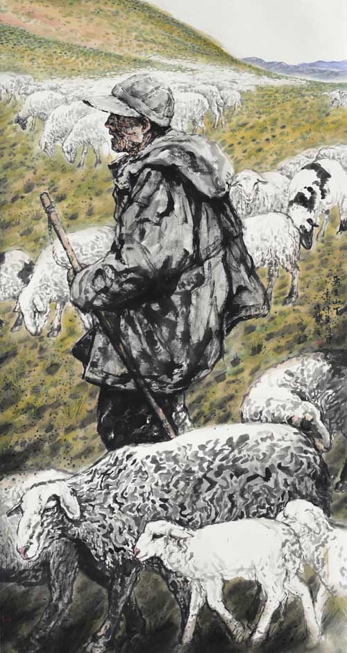 王晓银《焉支山下之二》180x97cm.JPG 王晓银《焉支山下之二》180x97cm.JPG