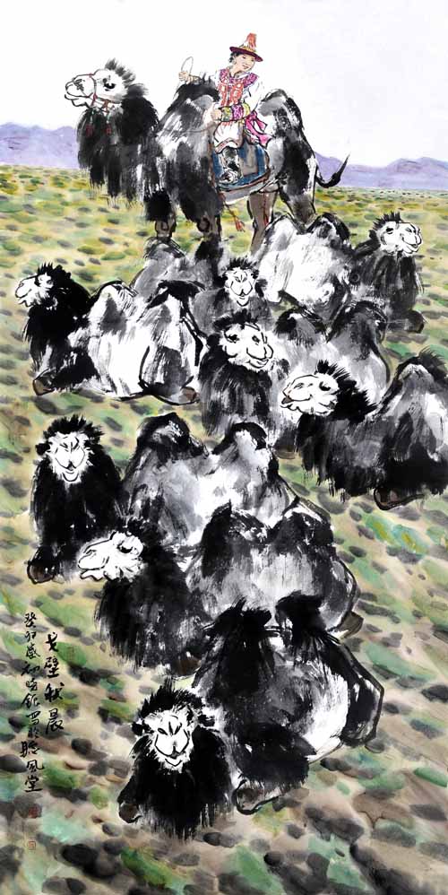《戈壁秋晨》137x68cm.JPG 《戈壁秋晨》137x68cm.JPG