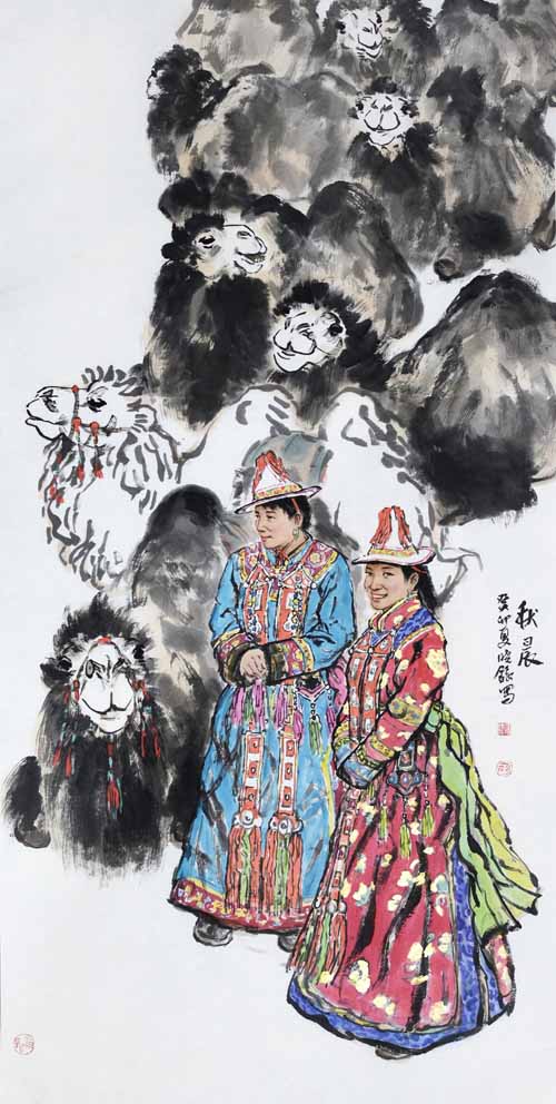 《秋晨》137x68cm.JPG 《秋晨》137x68cm.JPG