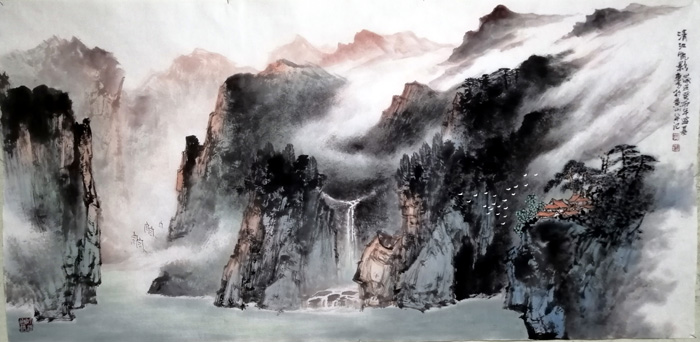 14、清江帆影68×136cm.jpg 14、清江帆影68×136cm.jpg