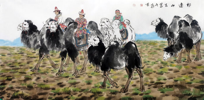 《祁连山下》137x68cm.jpg 《祁连山下》137x68cm.jpg
